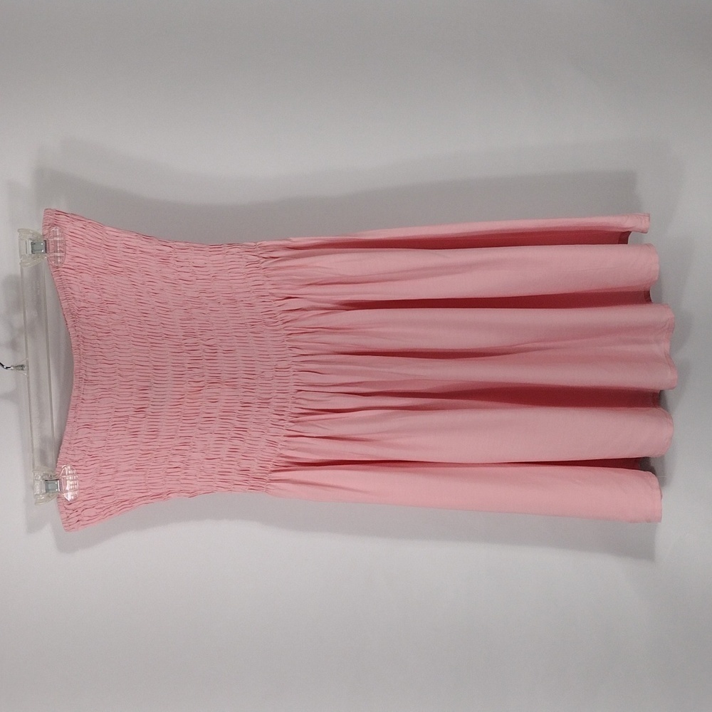 NWT Honeyuppy Girls Dress Pink Viscose Strapless Ruffle Size M